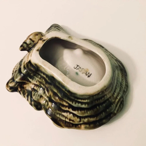 Vtg Oyster Shell  Ashtray with Lobster Pearl Dish Japan Trinket Dish - Picture 8 of 16